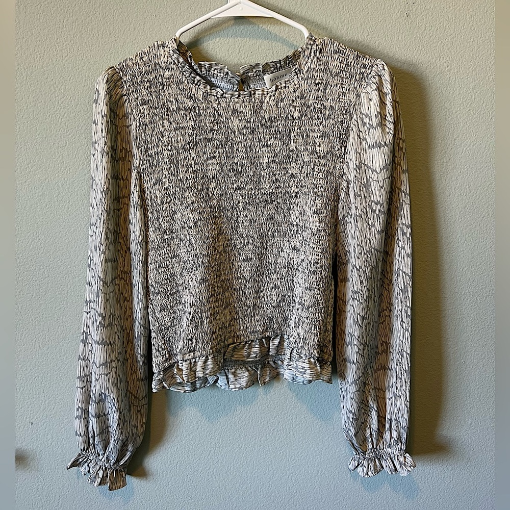 Böhme Smocked Long Sleeve Blouse